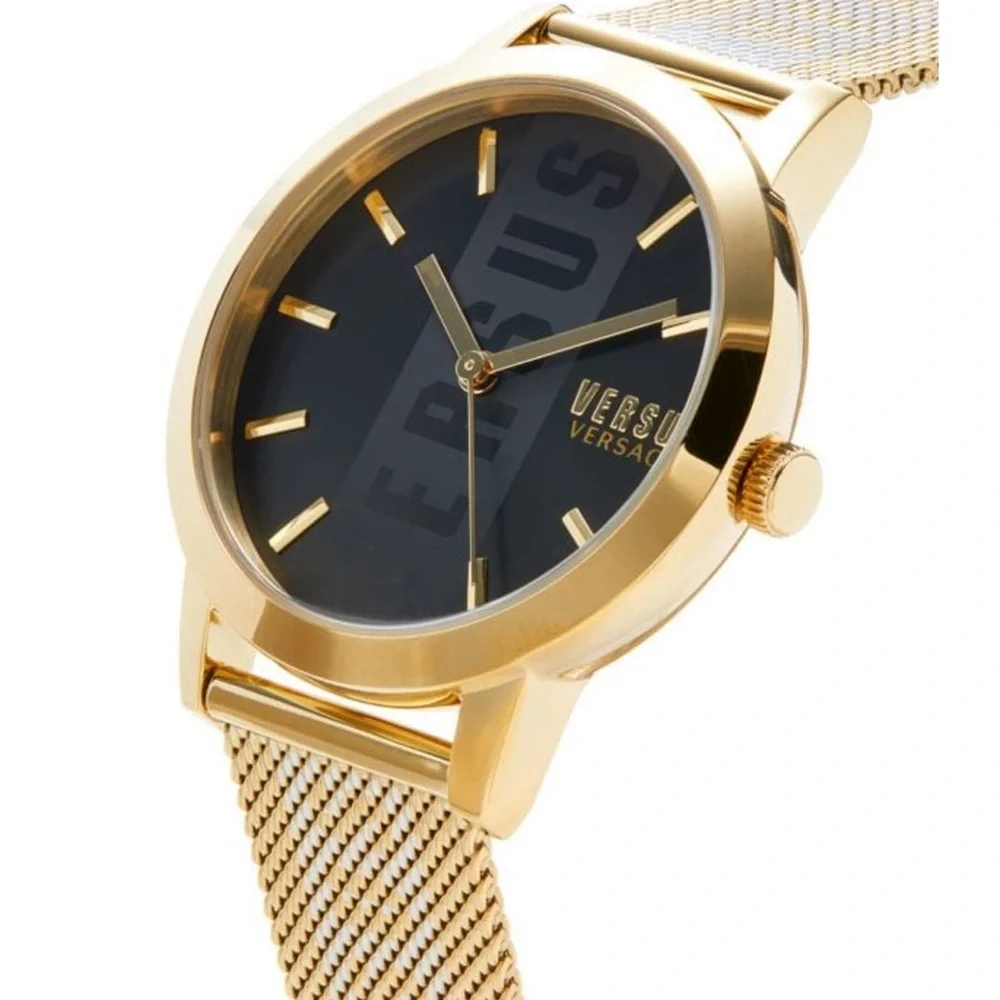 Authentic Versus Versace Barbes 38Mm Ip Yellow Gold Stainless Steel Watch